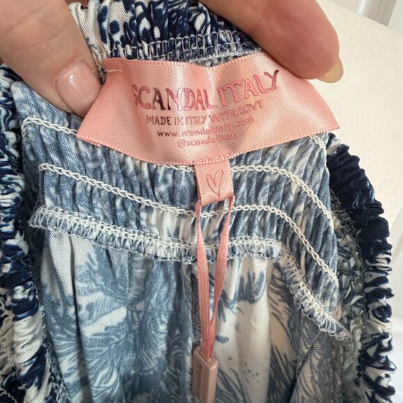 scandal italy | wide leg smocked waist pants | NWT medium - Picture 4 of 7